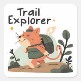 Trail Explorer Cat - Aufkleber