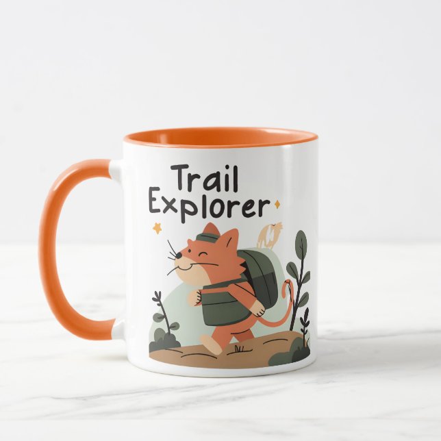 Trail Explorer Cat - Kaffee Tasse (Links)