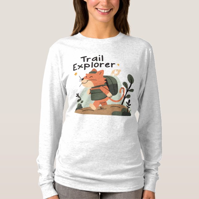 Trail Explorer Cat - Klassischer T - Shirt (Vorderseite)