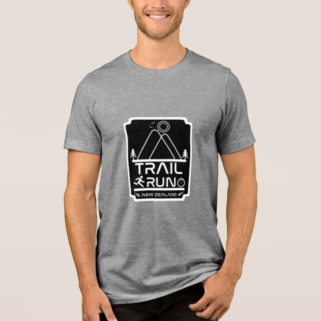 Trail Lauf Neuseeland Tri-Blend Shirt (Vorderseite)