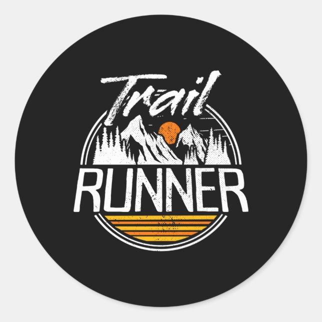 Trail mit ultra-Run Adventure Wanderfell Trai Runder Aufkleber (Vorderseite)