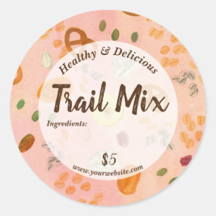 Trail Mix Homemade Hiker Snack Étiquette produit