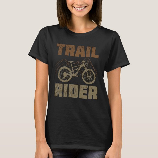 Trail Rider Cyclist Novelty T-Shirt (Vorderseite)