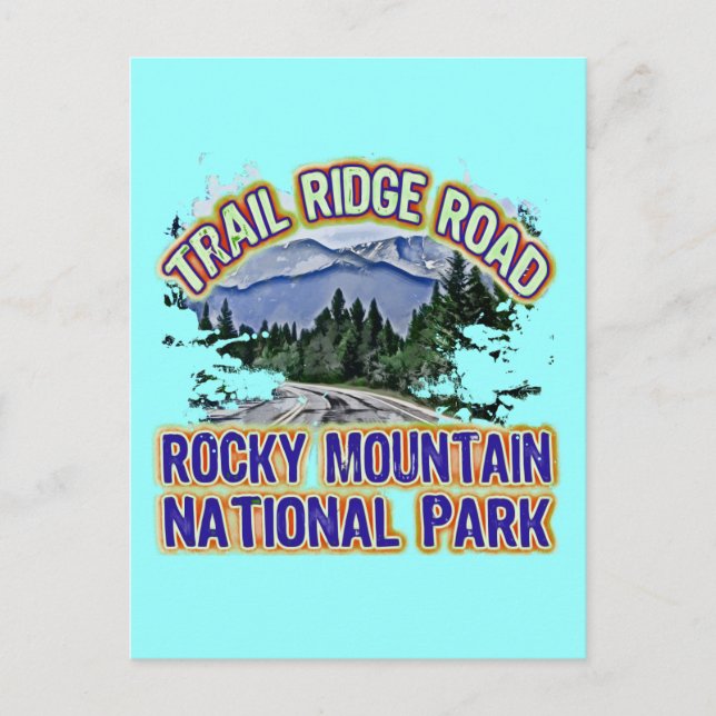 Trail Ridge Road Rocky Mountain Nationalpark Postkarte (Vorderseite)