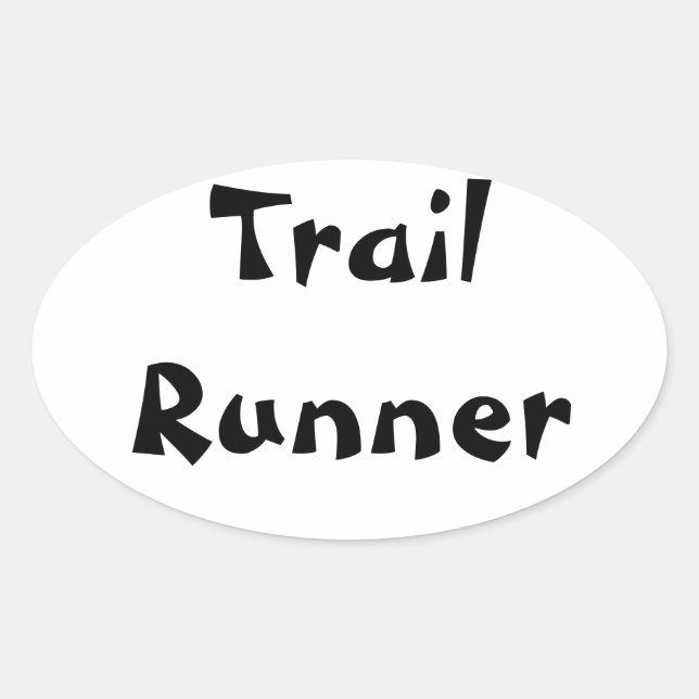 Trail Runner Oval Aufkleber (Vorderseite)