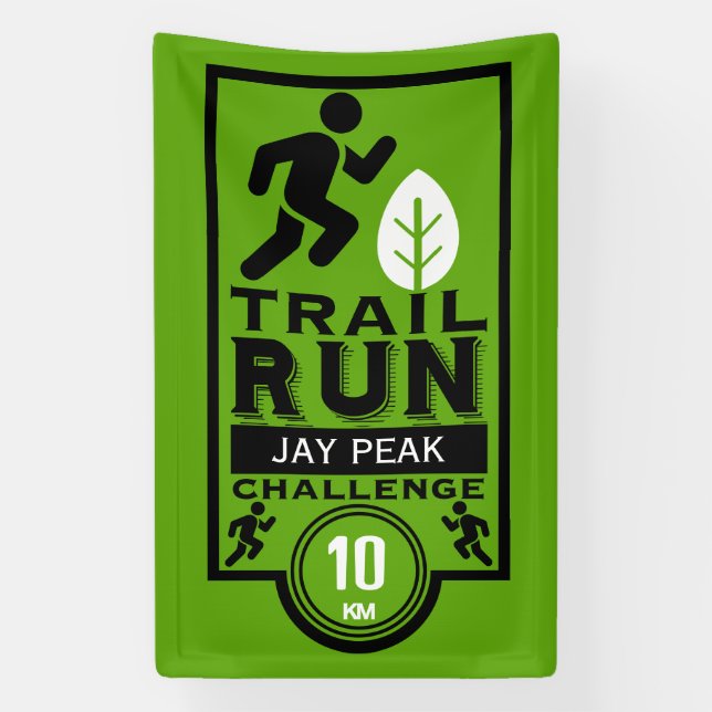 Trail Runner Rennen Wettbewerb Banner (Vertikal)