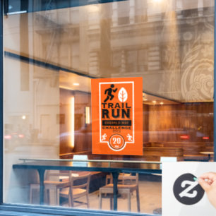 Trail Runner Rennen Wettbewerb Fensteraufkleber