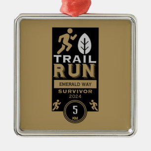 Trail Runner Rennen Wettbewerb Ornament Aus Metall
