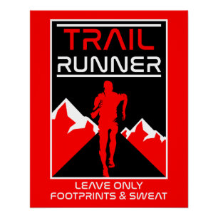 Trail Runner Sport in der Natur Poster