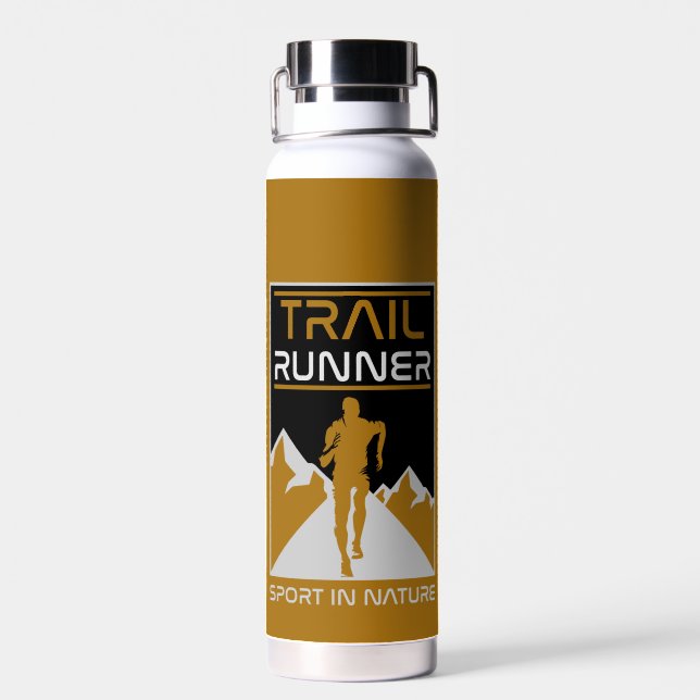 Trail Runner Sport in der Natur Trinkflasche (Rückseite)