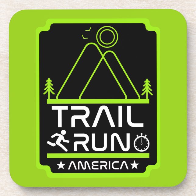 Trail Running America Getränkeuntersetzer (Vorderseite)