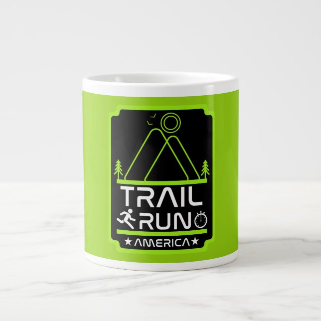 Trail Running America Jumbo-Tasse (Vorderseite)