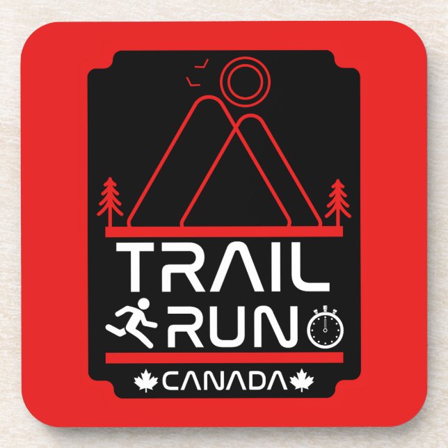 Trail Running Canada Getränkeuntersetzer (Vorderseite)