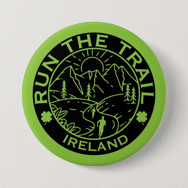 Trail Running Irland Button (Vorderseite)