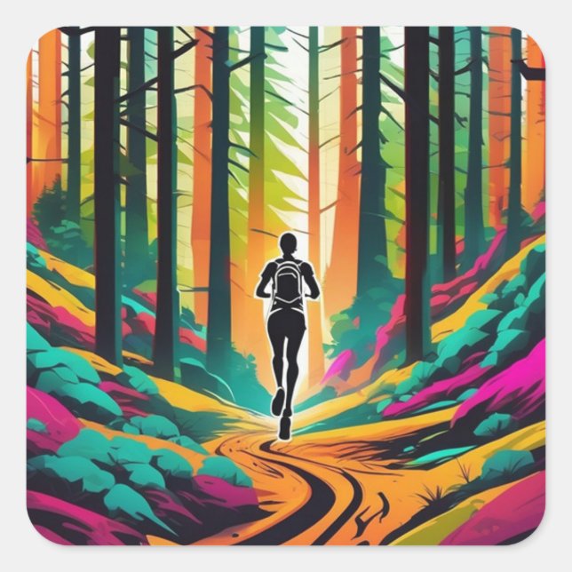 Trail Running Sticker (Vorderseite)