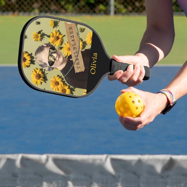 Trailblazer Daisies Kitsch Personalisiert Pickleball Schläger (InSitu)