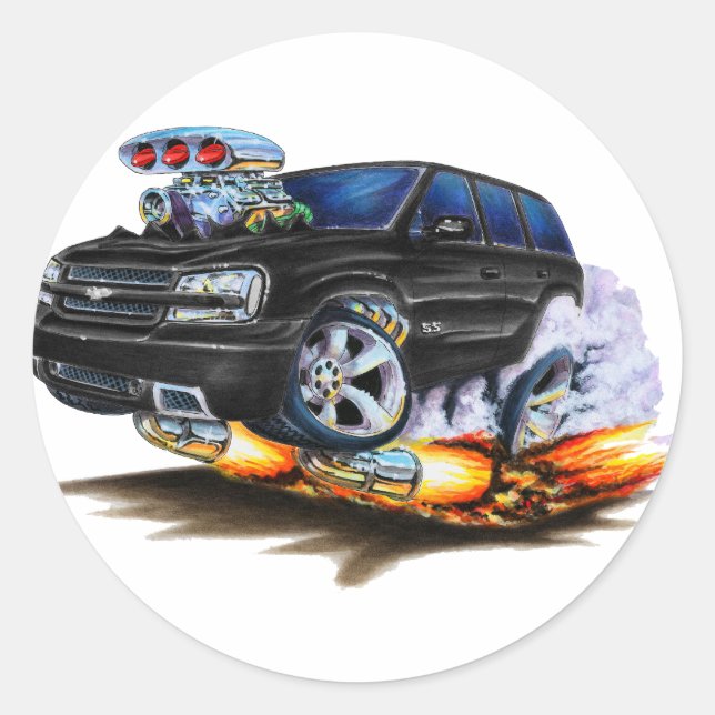 Trailblazer SS Black Truck Runder Aufkleber (Vorderseite)