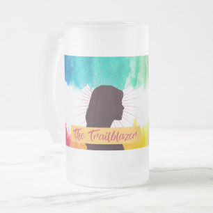 Trailblazer Watercolor Silhouette Mattglas Bierglas