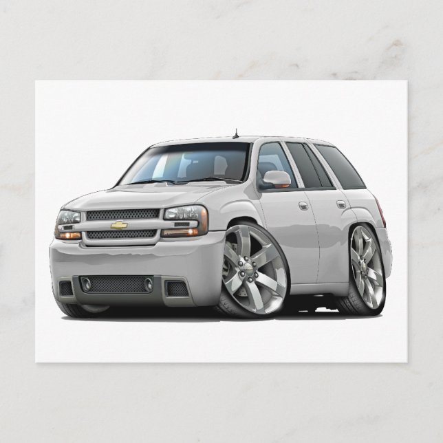Trailblazer White Truck Postkarte (Vorderseite)