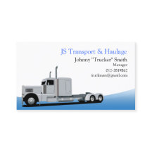 Trailer LKW-Straßengüterverkehr Blue Business Card