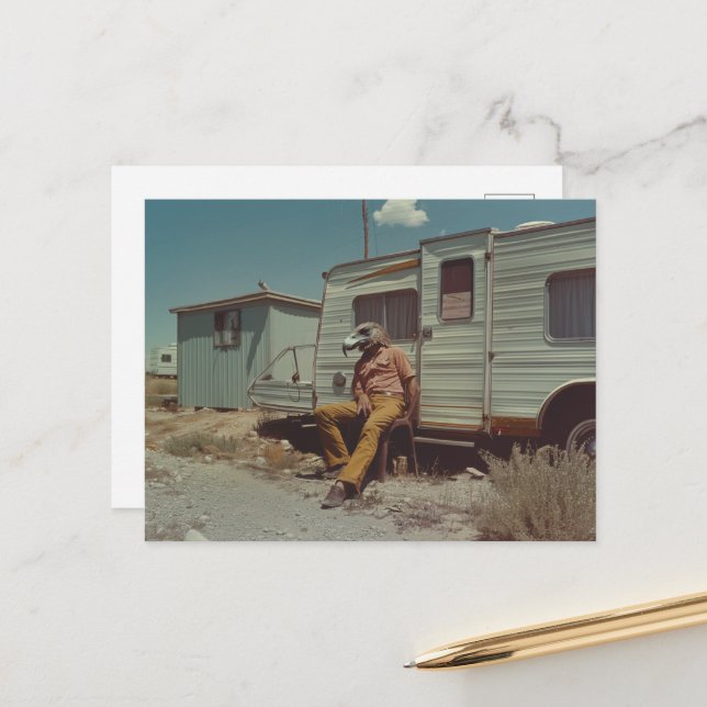 Trailer Park Birdman Postkarte (Vorderseite/Rückseite Beispiel)