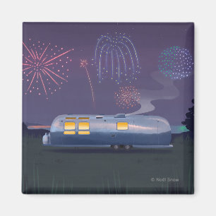 Trailer Silver RV & Night Sky Magnet