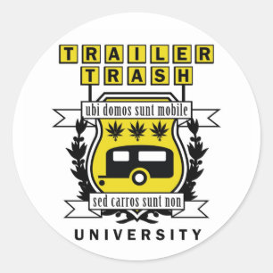 TRAILER TRASSE UNIVERSITY RUNDER AUFKLEBER