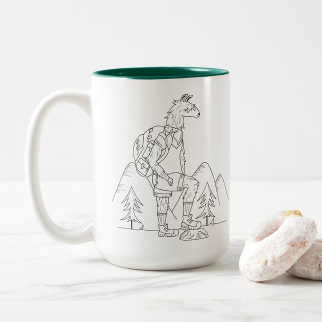 Trailpaca Hinterglühende Kaffee-Tasse Zweifarbige Tasse (Mit Donut)