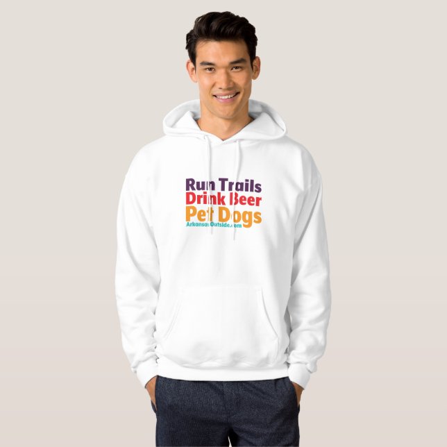 Trails, Bier, Hunde Hoodie (Vorne ganz)