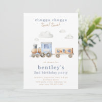Train 2e Invitation d'anniversaire | Numérique ou