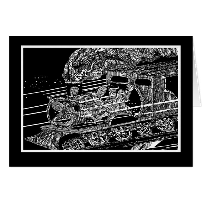 TRAIN À VAPEUR (Devant horizontal)