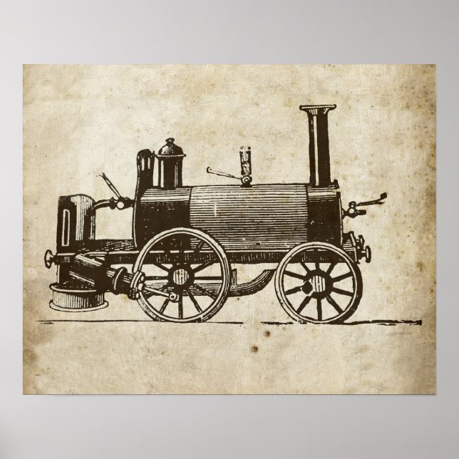 Train Antique Toy Steam Train Motor Poster (Vorne)
