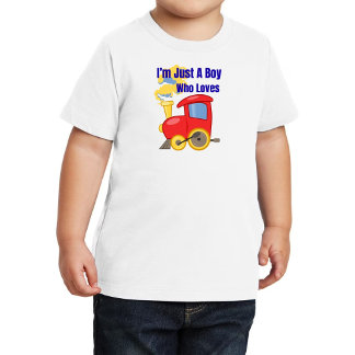 Train Art Adventure Graphic Fun Toddlers Red Blue Kleinkind T-shirt