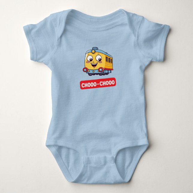 Train Baby Bodysuit Strampler (Vorderseite)