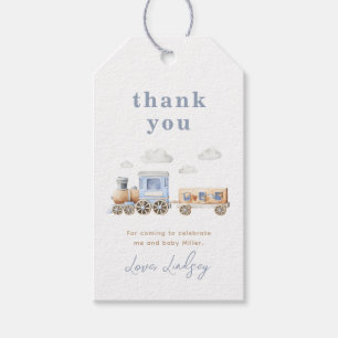 Train Baby Shower Danke Tag Geschenkanhänger