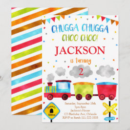 Train Birthday Invite Chugga Chugga Choo Choo Einladung