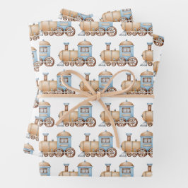Train Birthday Party Baby Dusche Geschenkpapier Set