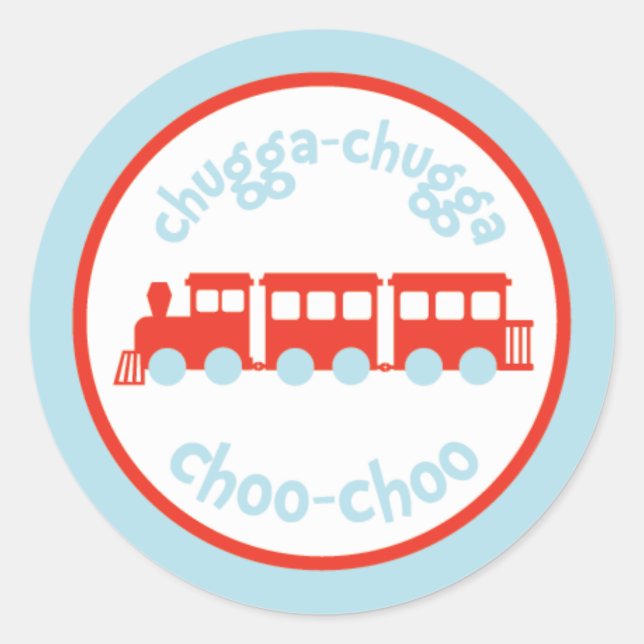 Train Birthday Party Stickers (Vorderseite)