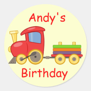 Train Birthday Sticker