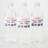 Train Birthday Water Bottle Étiquettes pour un gar