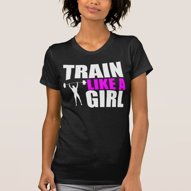 Train comme une fille - T-shirt convenable d'élite (Devant)