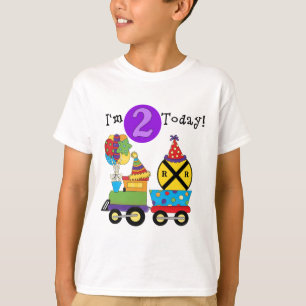 Train d'anniversaire 2e T-shirts et cadeaux d'anni