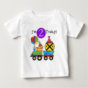Train d'anniversaire 2e T-shirts et cadeaux d'anni