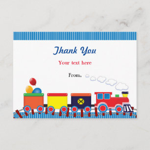 Train d'anniversaire pour enfants colorés Merci