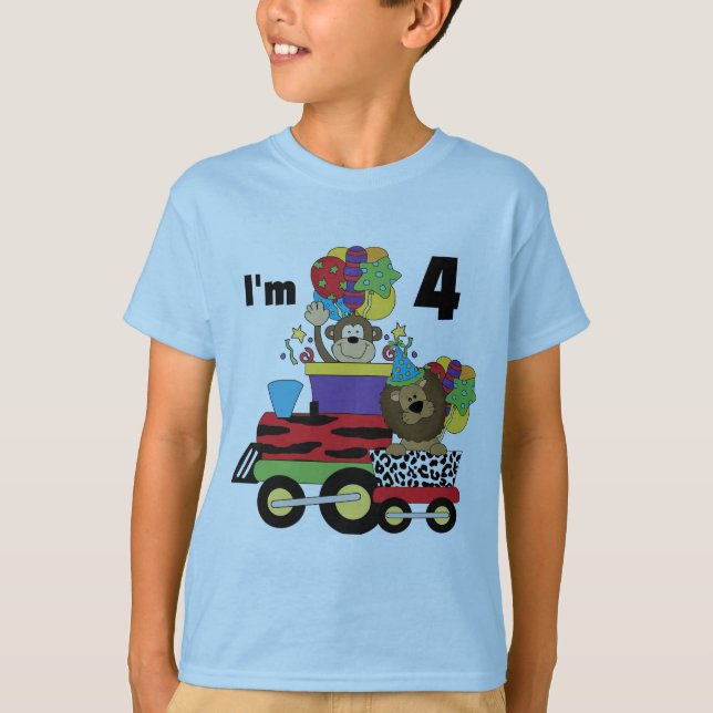 Train de la Jungle 4ème Anniversaire Tshirts et ca (Devant)