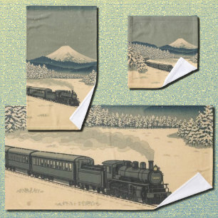 Train d'hiver Ukiyo-e