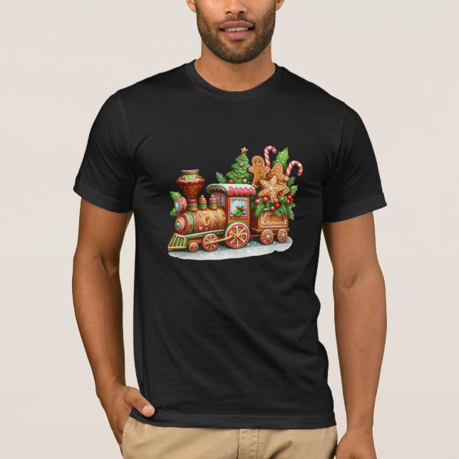 Train en pain d'épices T-shirt homme (Devant)