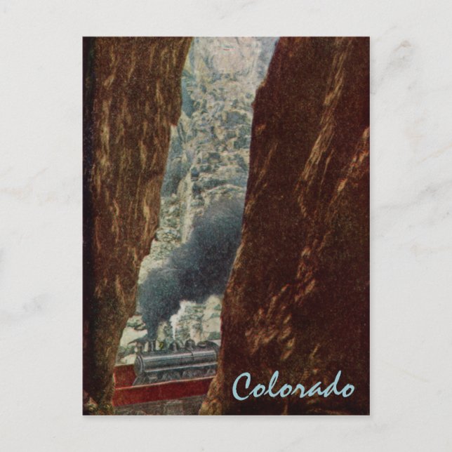 Train en Royal Gorge Crevice Carte postale (Devant)