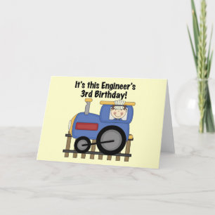 Train Engineer 3. Geburtstagsgeschenke Karte