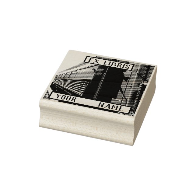 Train Ex Libris Buchzeichen Gummistempel (Stempel)